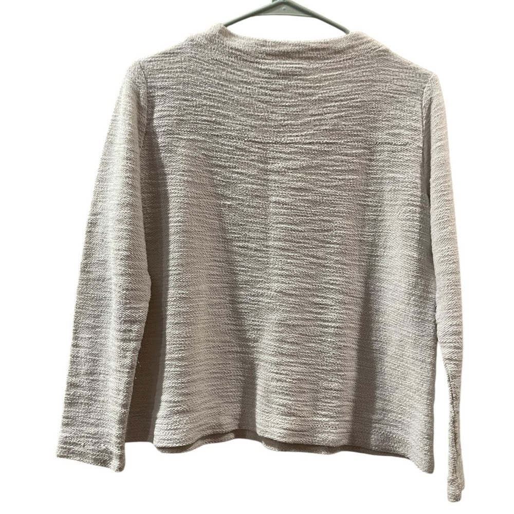 Loft Ann Taylor Women’s Sweater Cream Round Neck Long Sleeve Petite Small - Picture 2 of 7